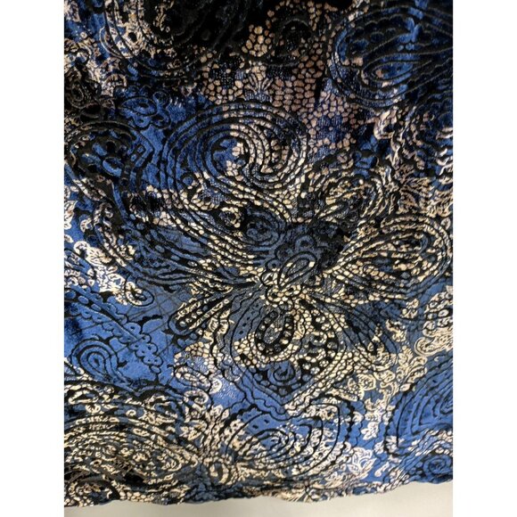 VTG Y2K Dressbarn Babydoll Top Womens Small Floral Velvet Burnout Holiday Gothic - Picture 11 of 11